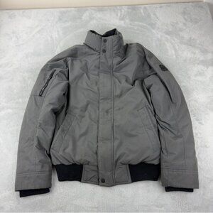 Roots Grey Puffer Jacket Men's Size Small Duck Down